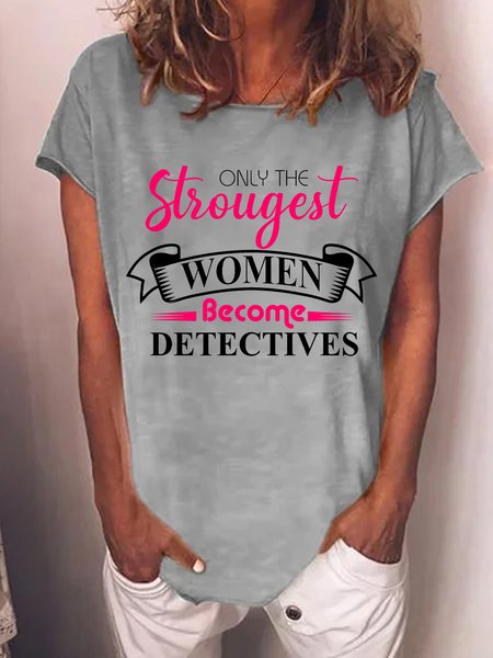 

Lilicloth X Y Only The Strongest Women Become Detectives Women's T-Shirt, Gray, T-shirts