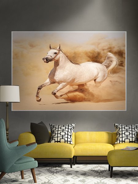 

51x60 Animal Horse Tapestry Fireplace Art For Backdrop Blanket Home Festival Decor, Color4, Tapestry