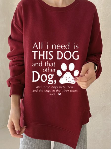All I Need Is This Dog And That Other Dog Text Letters Cotton-Blend Casual Crew Neck Sweatshirt, Red, Sweatshirts & Hoodies
All I Need Is This Dog And That Other Dog Text Letters Cotton-Blend Casual Crew Neck Sweatshirt, Red, Sweatshirts & Hoodies