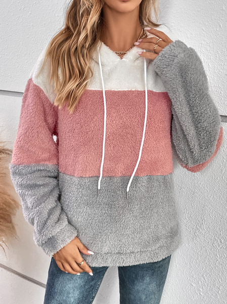 

Casual Color Block Hoodie Sweatshirt, Multicolor, Sweatshirts & Hoodies