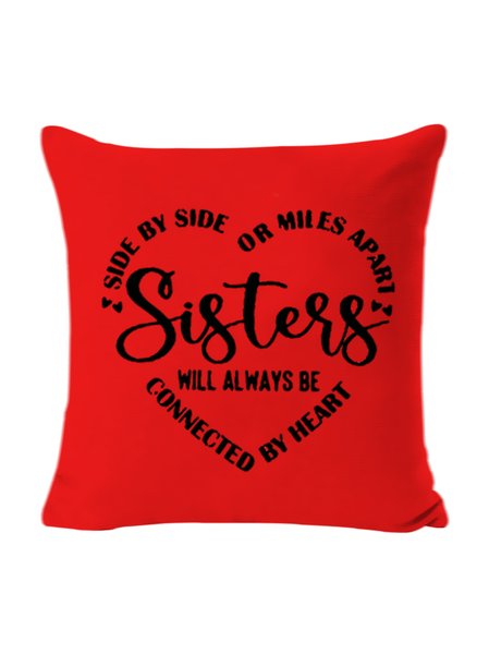 

20*20 Text Letters Backrest Cushion Pillow Covers Decorations For Home, Red, Pillow Covers