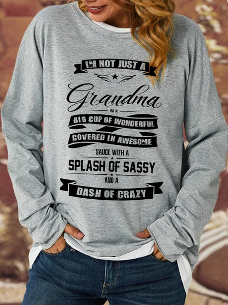 

Lilicloth X Cadzart I'm Not Just A Grandma Womens Sweatshirt, Light gray, Hoodies&Sweatshirts