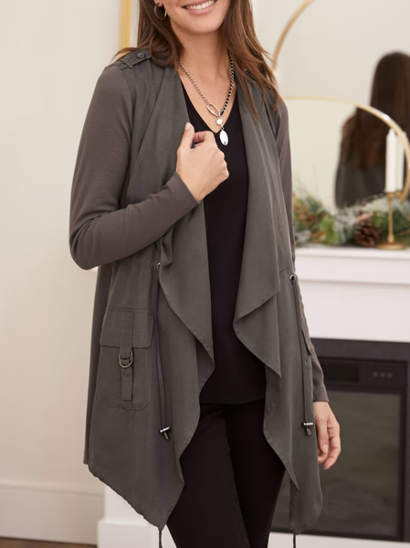 

Casual Others Loose Other Coat, Gray, Cardigans