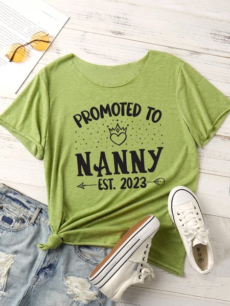 

Lilicloth X Jessanjony Promoted To Nanny Est. 2023 Women's T-Shirt, Green, T-shirts
