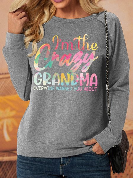 

Lilicloth X Abu I'm The Crazy Grandma Everyone Warned You About Women's Sweatshirt, Gray, Hoodies&Sweatshirts