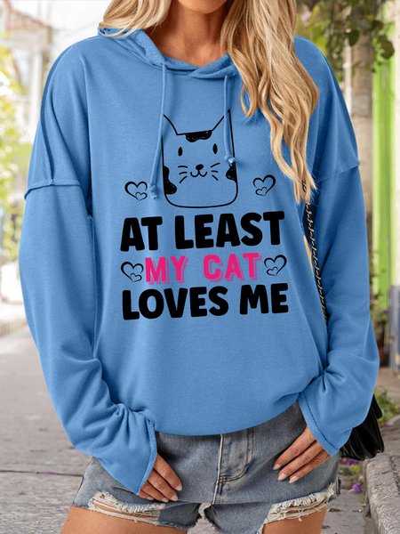 

Lilicloth X Manikvskhan At Least My Cat Loves Me Women's Hoodie, Blue, Hoodies&Sweatshirts
