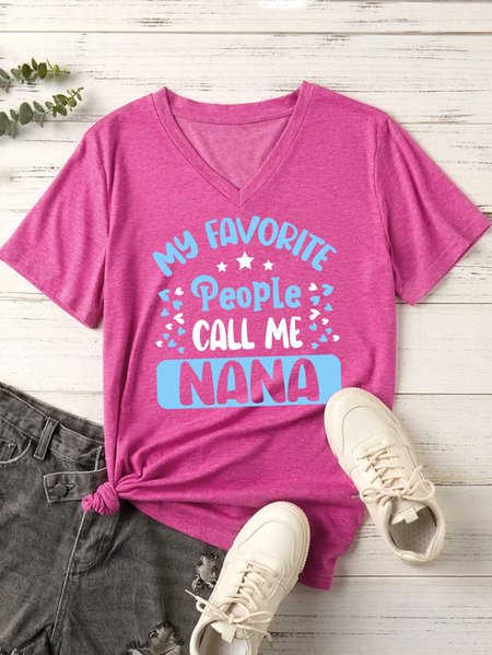 

Lilicloth X Jessanjony My Favorite People Call Me Nana Women's T-Shirt, Rose red, T-shirts
