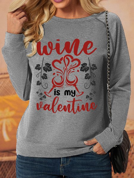

Lilicloth X Manikvskhan Wine Is My Valentine Women's Sweatshirt, Gray, Hoodies&Sweatshirts