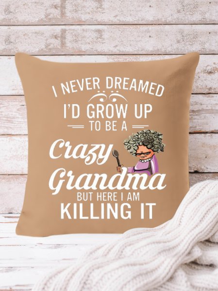 

18*18 Funny Letter Grandma Backrest Cushion Pillow Covers Decorations For Home, Coffee, Pillow Covers