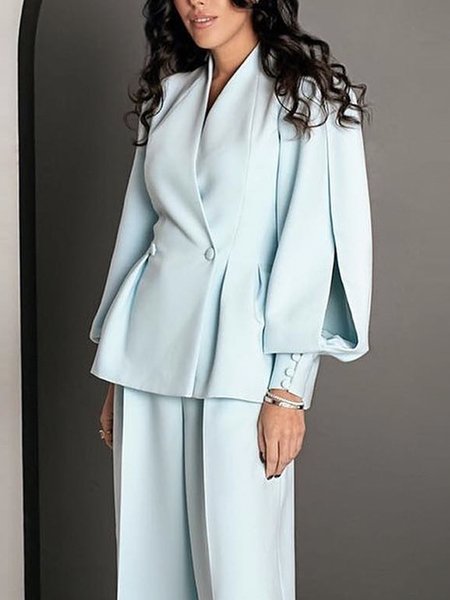 

Urban Cross Neck Regular Fit Plain Long Sleeve Jacket, Blue, Jackets