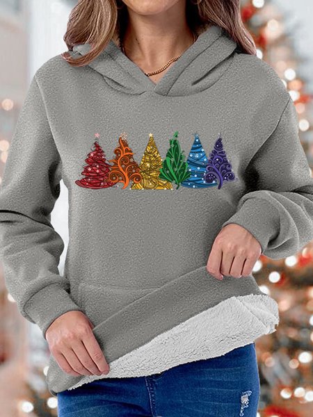 

Women's Christmas Vintage Tree Casual Sweatshirt, Gray, Hoodies&Sweatshirts
