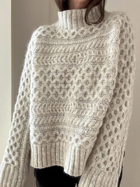 

Plain Wool/Knitting Casual Sweater, Apricot, Sweaters & Cardigans