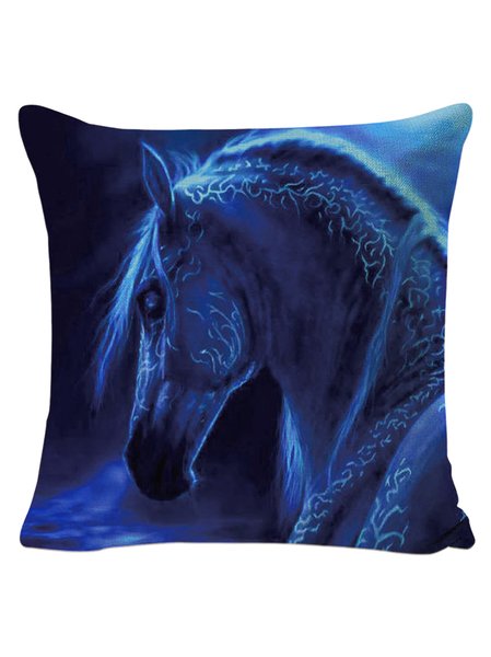 

18*18 Horse Outdoor Animal Decorative Throw Pillowcase Cushion Cotton Linen Home Couch Sofa Decor, Color8, Pillow Covers