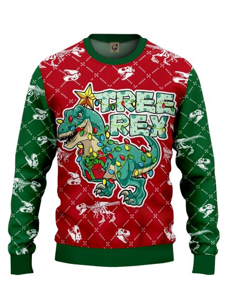

Ugly Dinosaur Crew Neck Sweatshirt, Green, Hoodies&Sweatshirts