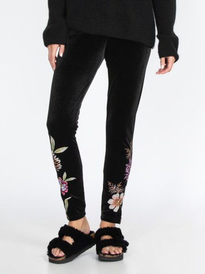 

Floral Casual Tight Leggings, Black, Leggings