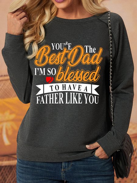 

Lilicloth X Y You're The Best Dad I'm So Blessed To Have A Father Like You Women's Sweatshirt, Black, Hoodies&Sweatshirts