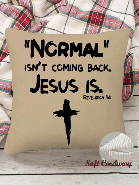 

18*18 Throw Pillow Covers, Crucifix Soft Corduroy Cushion Pillowcase Case for Living Room Bed Sofa Car Home Decoration, Khaki, Pillow Covers