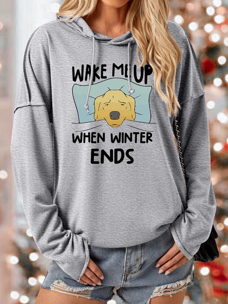 

Lilicloth X Manikvskhan Wake Me Up When Winter Ends Women's Hoodie, Gray, Hoodies&Sweatshirts