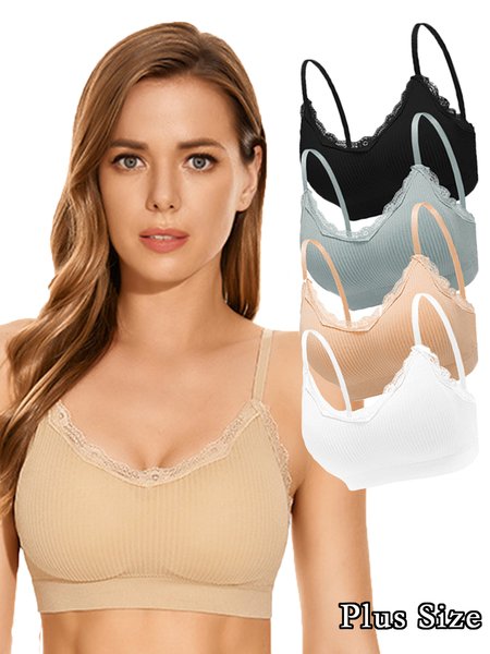 

Push Up High Stretch Lace Wireless Bra Plus Size, Nude, Bra & Bra Sets
