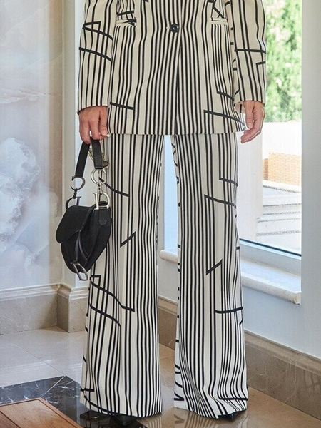 Regular Fit Elegant Fashion Pants, White, Pants