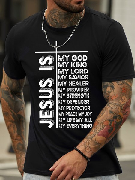 

Lilicloth X Manikvskhan Jesus Is My God My King My Everything Men's T-Shirt, Black, T-shirts