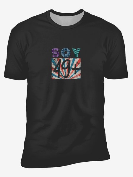 

Soy 4 Round Neck Casual T-Shirt, Black, Men's t-shirts