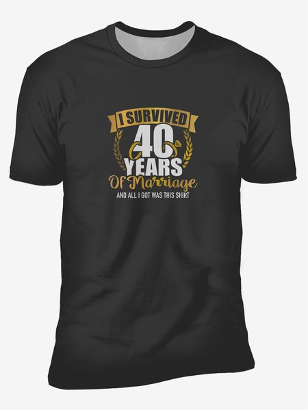 

Souvenir Crew Neck Casual T-Shirt, Black, Men's t-shirts