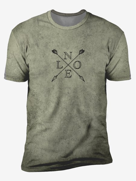

Viking Crew Neck Casual T-Shirt, Green, Men's t-shirts