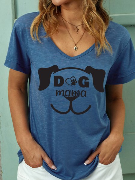 Lilicloth X Jessanjony Dog Mama Women's T-Shirt, Blue, T-shirts