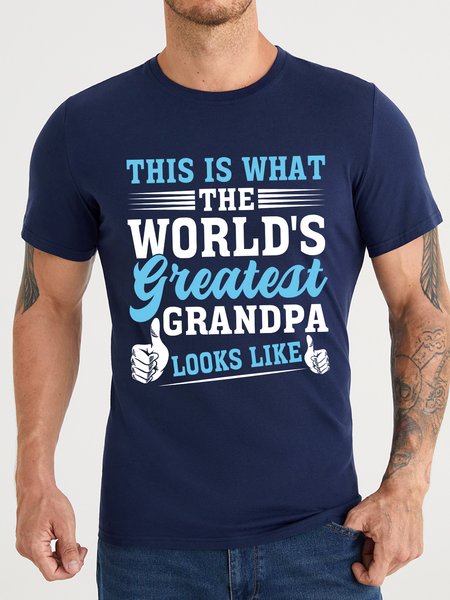 

Lilicloth X Manikvskhan This Is What The World's Greatest Grandpa Looks Like Men's T-Shirt, Purplish blue, T-shirts