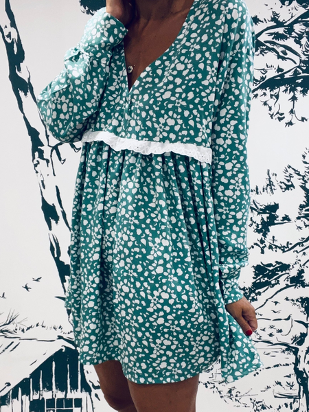 

Floral V Neck Regular Fit Casual Dress, Multicolor, Dresses