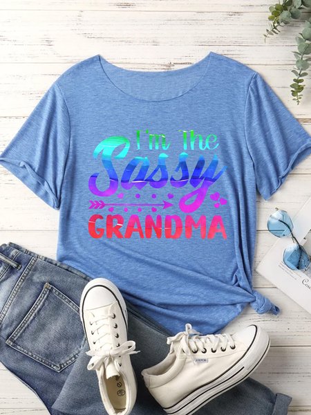 

Lilicloth X Abu I'm The Sassy Grandma Women's T-Shirt, Blue, T-shirts