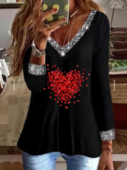 

Regular Fit Casual Geometric T-Shirt, Black, Tunics