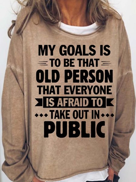 

Women's Funny Old Person Casual Sweatshirt, Light brown, Hoodies&Sweatshirts