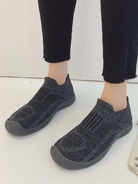 

Lightweight and Soft Flyknit Sneakers, Gray, Sneakers