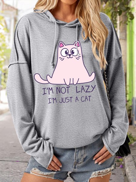 

Lilicloth X Manikvskhan I'm Not Lazy I'm Just A Cat Women's Hoodie, Gray, Hoodies&Sweatshirts
