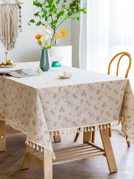 

55*55 Table Cloth Floral Art Table Tarps Party Decorations, Color1, Tablecloth