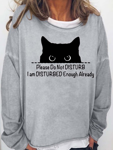 

Women's Funny Please Do Not Disturb Casual Sweatshirt, Light gray, Hoodies&Sweatshirts