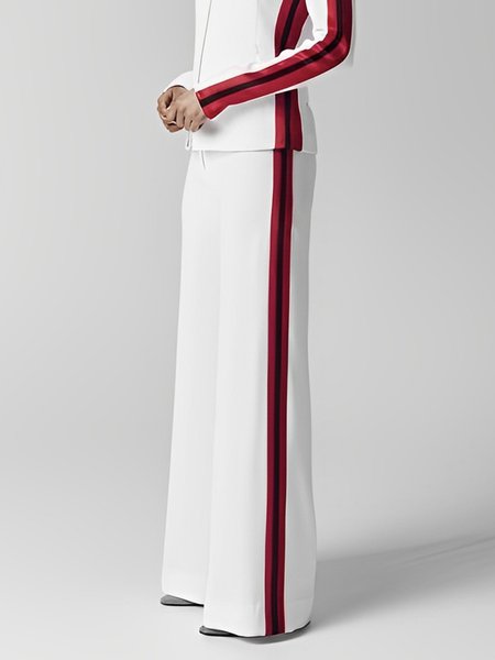

Urban Color Block Regular Fit Fashion Pants, White, Pants