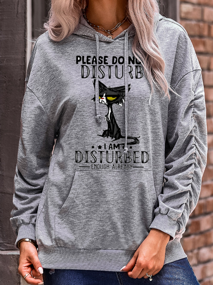 

Text Letters Casual Loose T-Shirt, Gray, Hoodies & Sweatshirts