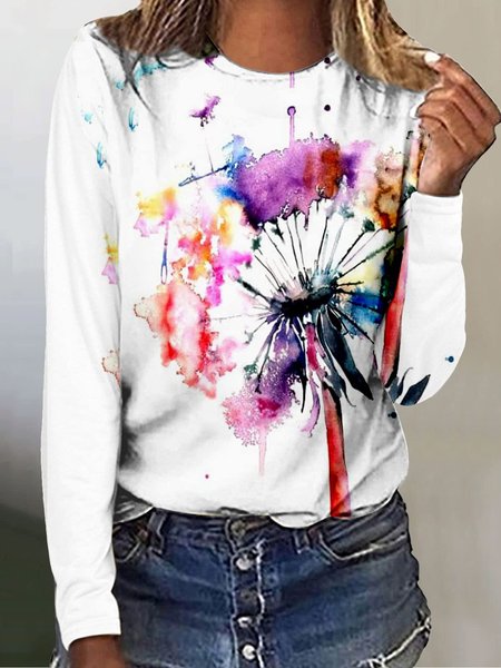 

Crew Neck Regular Fit Casual T-Shirt, White, T-Shirts