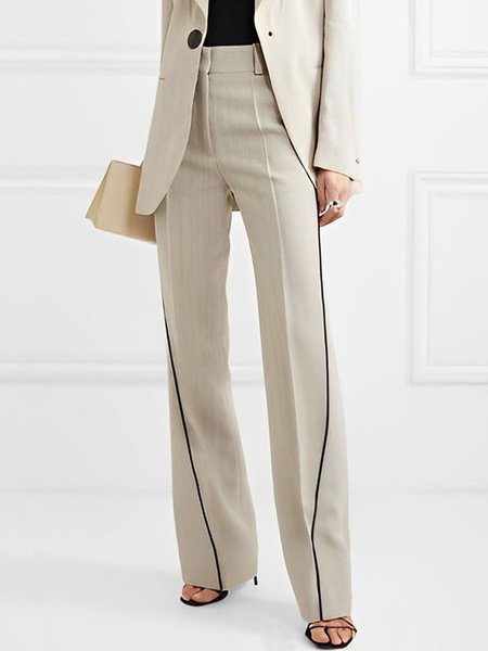 Color Block Regular Fit Urban Fashion Pants, As picture, Pants