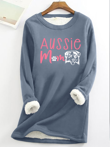 

Lilicloth X Jessanjony Aussie Mom Women's Warmth Fleece Sweatshirt, Blue, Hoodies&Sweatshirts
