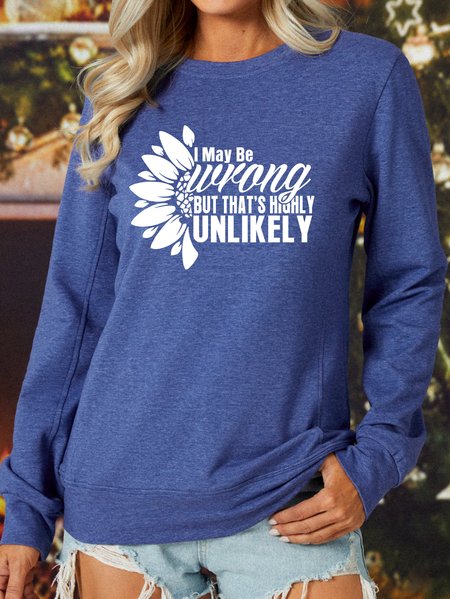 

Lilicloth X Y I May Be Wrong But That's Highly Unlikely Women's Sweatshirt, Blue, Hoodies&Sweatshirts