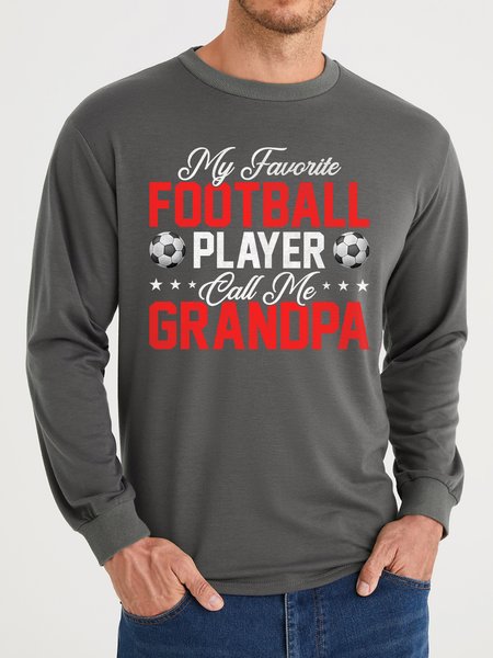 

Lilicloth X Abu My Favorite Football Player Call Me Grandpa Men's Sweatshirt, Gray, Hoodies&Sweatshirts