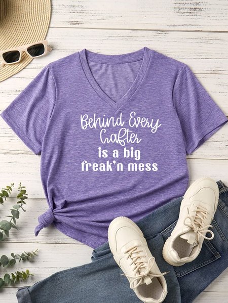 

Lilicloth X Paula Behind Every Crafter Is A Big Freak'n Mess Men's T-Shirt, Purple, T-shirts