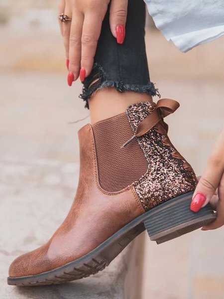 

Brown Glett Lace Back Chelsea Boots, Deep brown, Boots
