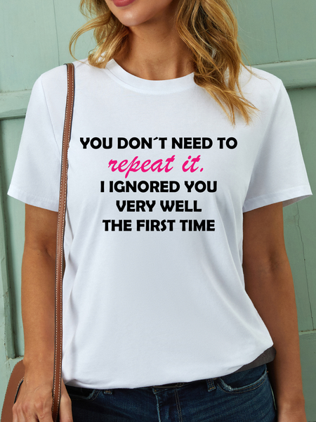 

Lilicloth X Hynek Rajtr Women's Funny Ignored Print T-Shirt, White, T-shirts