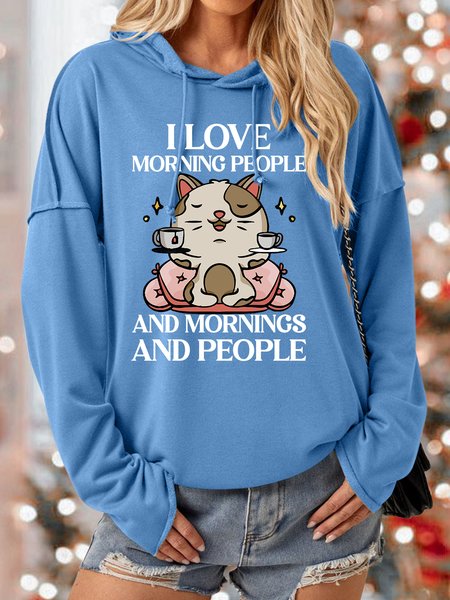 

Lilicloth X Manikvskhan I Love Morning People And Mornings And People Women's Hoodie, Blue, Hoodies&Sweatshirts