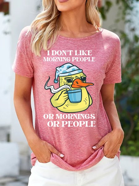 

Lilicloth X Manikvskhan I Don’t Like Morning People Or Mornings Or People Women's T-Shirt, Red, T-shirts
